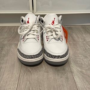 Brand New! Air Jordan 3 Retro White Cement Size 3.5Y Womens Size 5